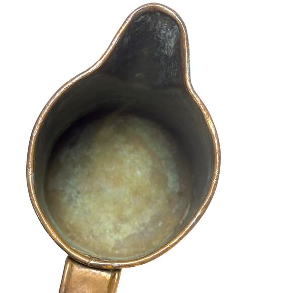 Vintage/Antique Copper Rolled Top Soldered Riveted 80 oz Pitcher-Excellent - Picture 8 of 9